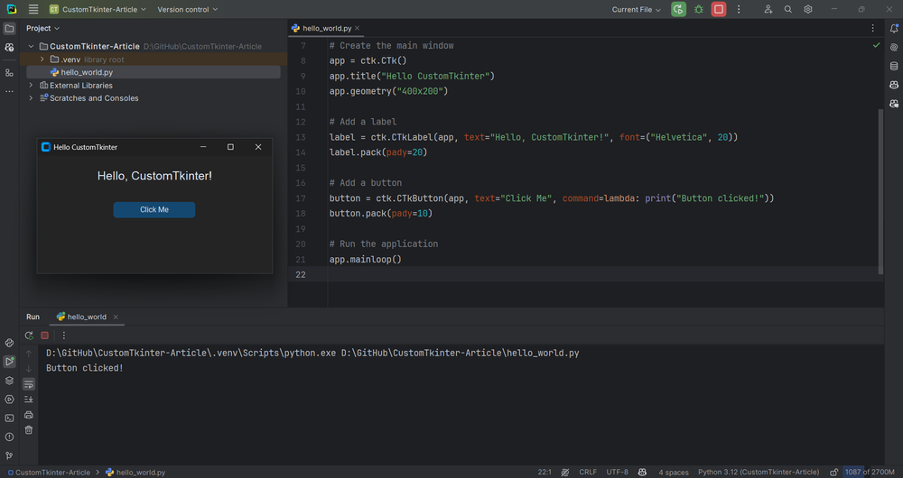 CustomTkinter - A Complete Tutorial