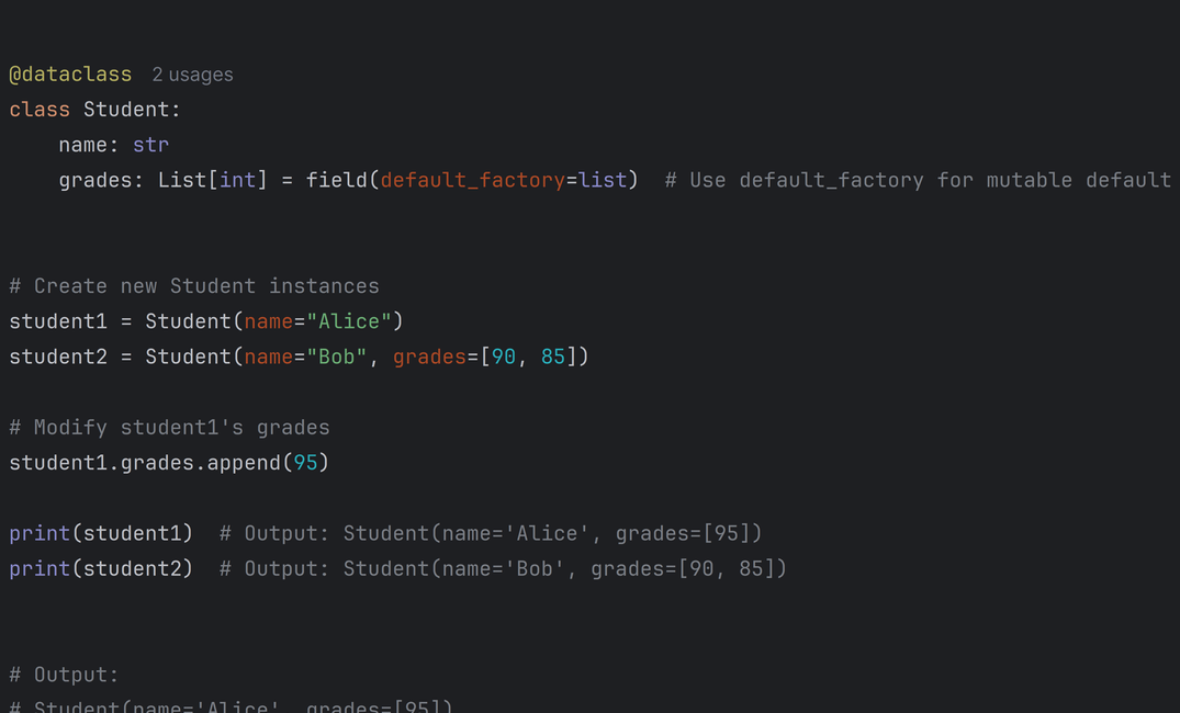 Python Trick: Using dataclasses with field(default_factory=...)