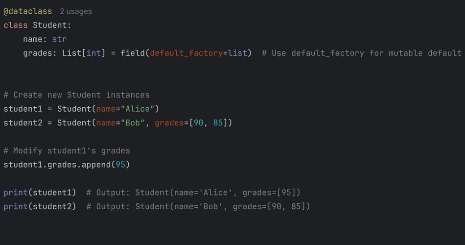 Python Trick: Using dataclasses with field(default_factory=...)