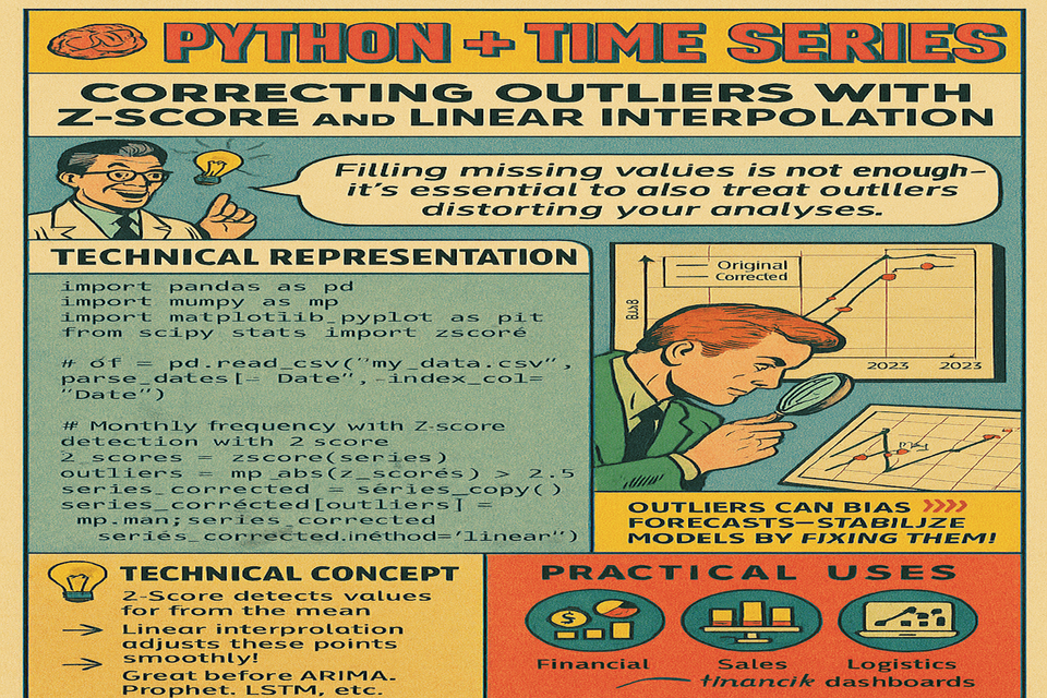PYTHON + TIME SERIES – Correcting Outliers with Z-Score and Linear Interpolation