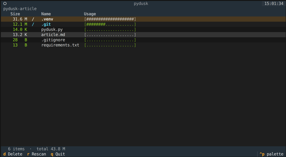 Build a Terminal Disk Analyzer in Python with Textual